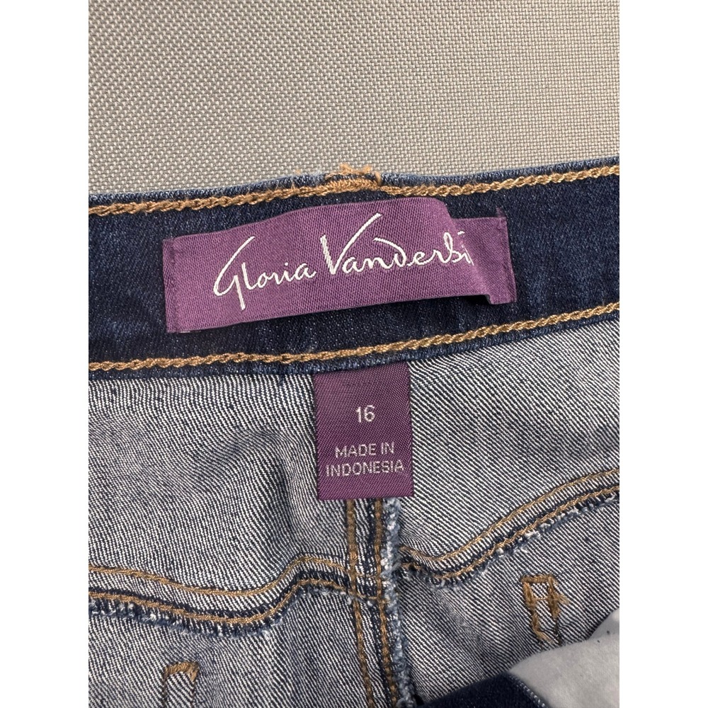 Gloria Vanderbilt Amanda Tapered‎ Leg Classic Rise Dark Wash Jeans Womens 16 NEW - Picture 6 of 13